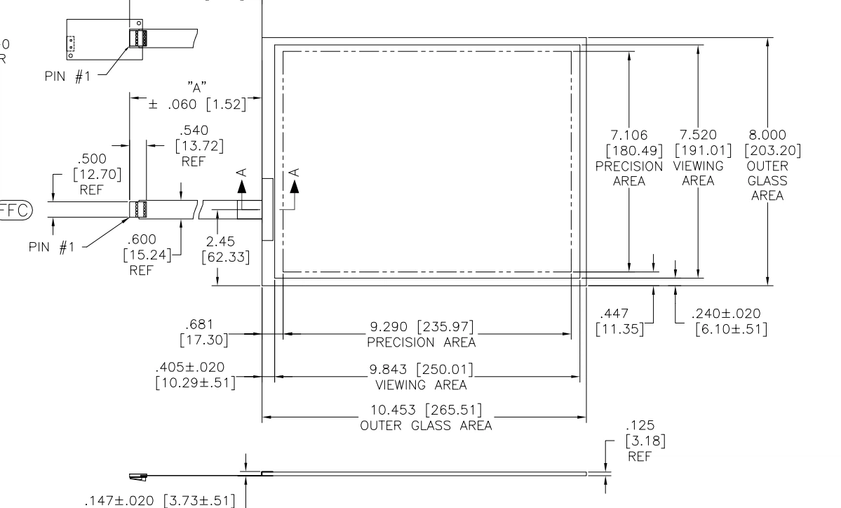 3M Surface Capacitive Screen 17-8581-203