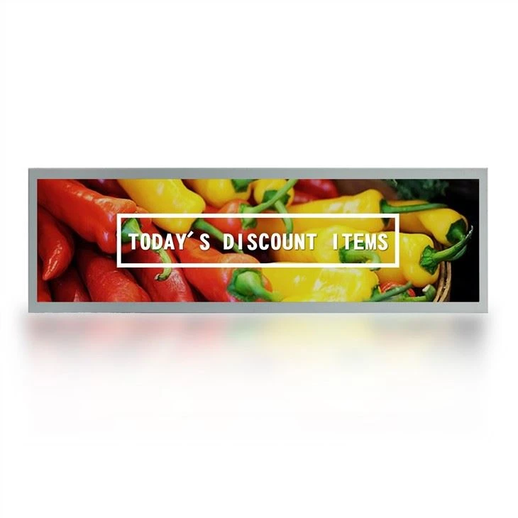 Original Factory OEM 15.3inch Stretch Bar LCD Display Advertisement Screen