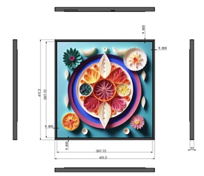 High Brightness Square Display Monitor 22inch Ultra-thin Square LCD Screen Photo Album